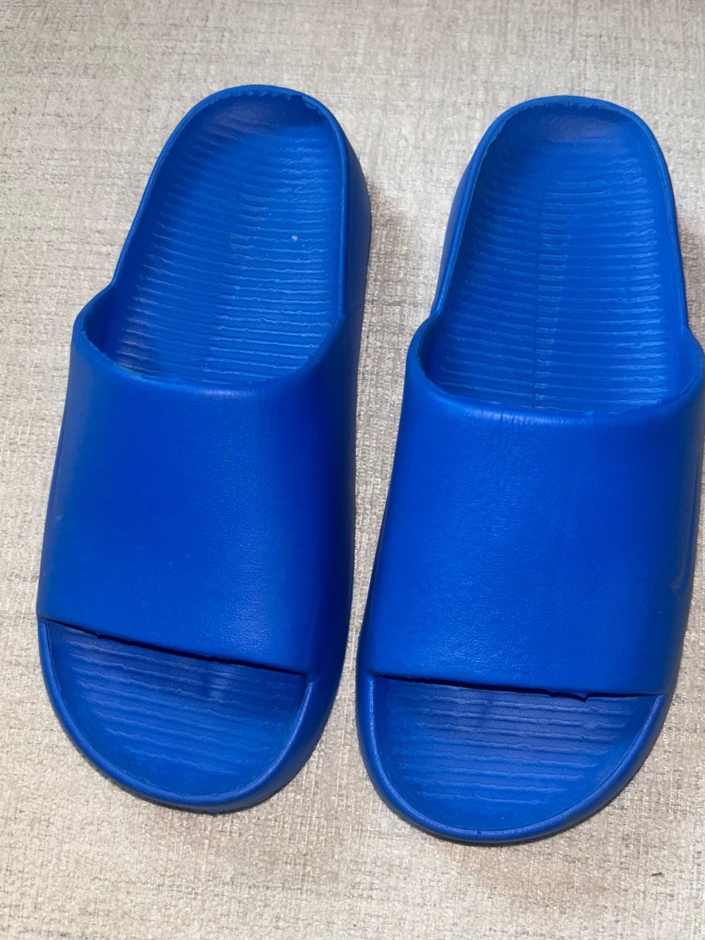 Nike Calm 41 Slides Sandals Cobalt Royal Blue Foam Recovery Shoes Slippers 10.5 - Picture 2 of 7